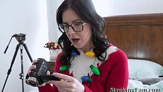 Cute girls give a deepthroat blowjob to their stepdad