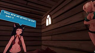 monster girl island monthly patreon choice hentai game ep 1 sexy elf catgirl and android are bullying me