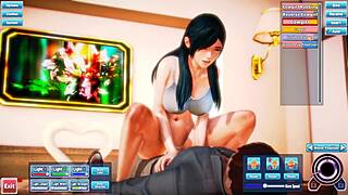 Hey, that busty black-haired brunette is getting fucked hard!