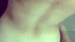 Skinny brunette gives delicious blowjob in bathroom, then gets fucked hard