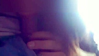 Dianita miel convinces me to suck her in the public truck outdoors