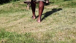 Gays, Here's Your Fan Request: Close-Up Black Foot And Monster Cock Fetish Action!