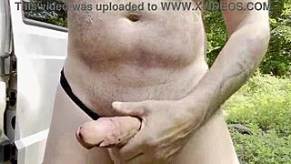 Gay Woods indulges in solo pleasure with his big cock