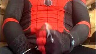 Gay superhero gets naughty in spandex suit