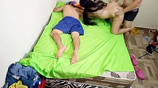 Unsatisfied Wife Cheats With Lover In Front Of Husband Due To His Dysfunction.