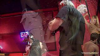 stripping turns into group sex once brunette and blonde babes get wet and masturbate