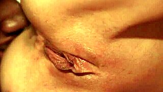 Close-up of lesbian pornstar Anne Amari masturbating and cunilingus
