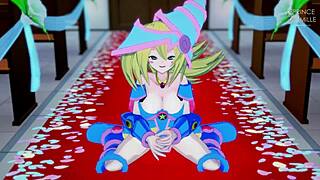 Dark magician girl gives joi instructions to jerk off - yugioh