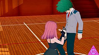 i fucked mei hatsume and midoriya in anime sex