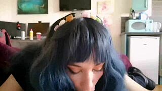 Draining my step-brother's balls with deepthroat