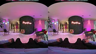 Vrhush INTERACTING with cocktail waitress alex coal