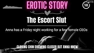 Audio-only experience of a lesbian escort's sensual licking and pussy play