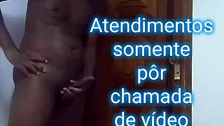 Slim Guy from Rio Waits His Turn in Public Outdoor Scene