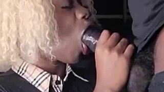 ebony sucks big black cock suggestively