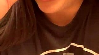 marcy diamond giving SLOPPY blowjob to lollipop with tons of spit