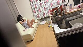 miyu gionji fingers her wet pussy in pov