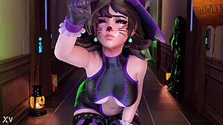 Kiriko chooses between sucking and banging