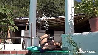 Is squirting a myth or magic? Latina pornstar demonstrates outdoor fingering and masturbation leading to intense squirting!