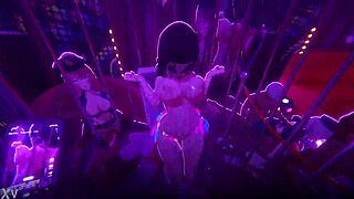 aponia nightclub striptease with clothes ripped in anime hentai