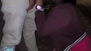 Nicoly Mattos and Lukas Zaad Sucking Motoboy Cocks in Public Square for Cumshots