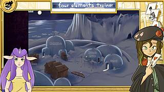 Animated series featuring a bending trainer's handjob in part 12