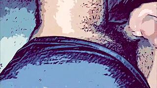 this gay animation shows big cock pounding slut's mouth