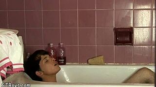 Nude Twink Feels Intense Pleasure Stroking Off In Bubble Bath
