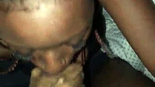 Thot sucking and slurping on big black cock