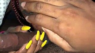 Thot sucking and slurping on big black cock