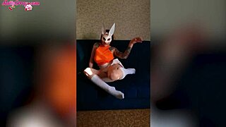 incredibly sexy bunny fondles herself solo to orgasm with vibrator 😍