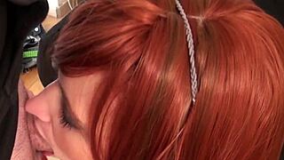 Redhead French Student Sucks Dick On Camera