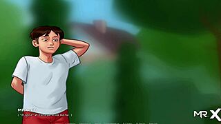 i'm watching summertime saga where the cheerleader is giving wild blowjob and having sex, it's so hottt