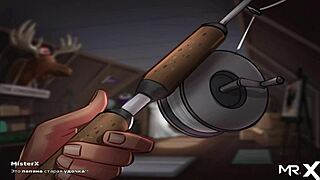 i'm watching summertime saga where the cheerleader is giving wild blowjob and having sex, it's so hottt