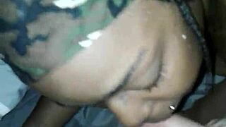 ebony milf in interracial encounter