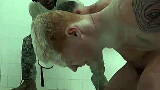 muscle stud ties boy for intense hazing and raw shower fucking