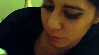 Latina shemale receives Christmas gifts of oral pleasure
