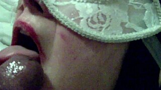 the sick girl gagging in interracial submission choking deepthroat