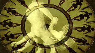 Vintage lesbian bondage in retro style