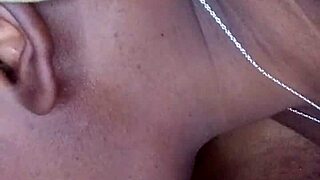 That ebony girl sucks a monster cock outdoors