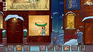 Santa Gets Stuck Delivering Dildo Toys on Christmas Eve in Metropolis