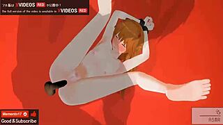 Asuka gets uncensored anal sex in hentai animation.