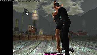 She grinds and gets taken on the dance floor.