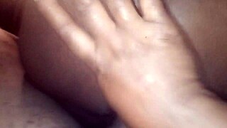 The woman rides her partner's cock in intense sex