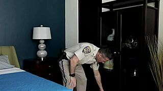 hot gay jock bribes horny officer with deep throat