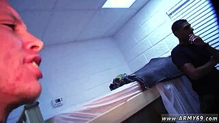 naked soldiers undergo intense gay training with young males