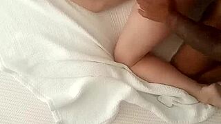 She demands I finish inside her during intense interracial doggystyle. Her bent-over creampie moment drives me wild!