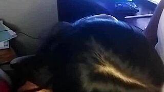 latina night sucking dick while getting masturbated