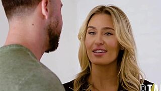 Seth Gamble and Ella Reese's sensual encounter in a relaxing atmosphere