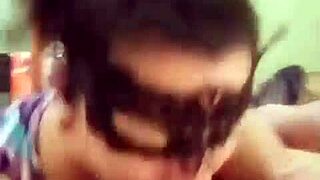 enjoying masked oral session in series