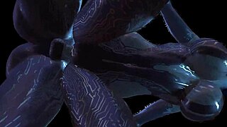 cortana struggles with her clone in halo porn parody close up